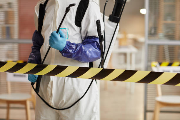 Professional Biohazard Cleanup technician working in Monponsett, MA